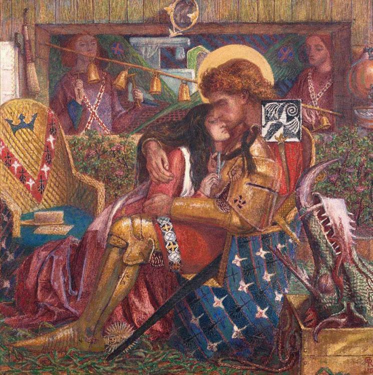 Dante Gabriel Rossetti The Weding of St George and the Princess Sabra (mk28) France oil painting art